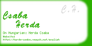 csaba herda business card